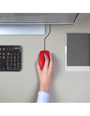 Logitech M110 Ratón USB 1000DPI Rojo