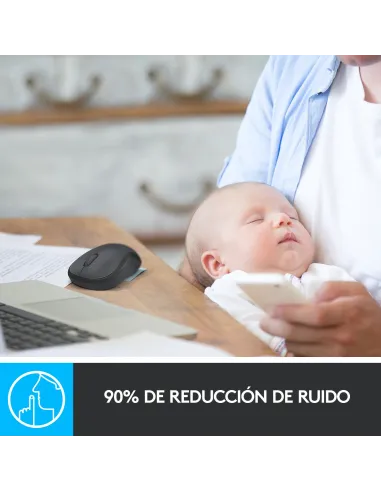 Logitech 910-004879 M220 Silent Ratón Inalámbrico 1000DPI Azul