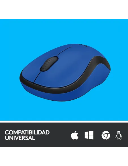 Logitech 910-004879 M220 Silent Ratón Inalámbrico 1000DPI Azul