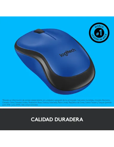 Logitech 910-004879 M220 Silent Ratón Inalámbrico 1000DPI Azul