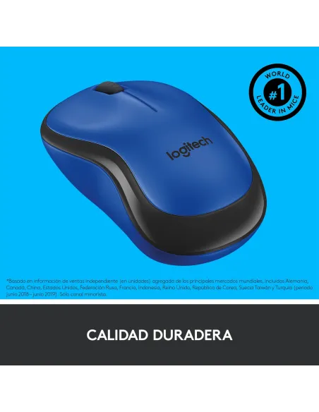 Logitech 910-004879 M220 Silent Ratón Inalámbrico 1000DPI Azul