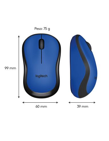 Logitech 910-004879 M220 Silent Ratón Inalámbrico 1000DPI Azul
