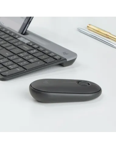 Logitech 910-005718 Pebble M350 Ratón Óptico Inalámbrico Grafito