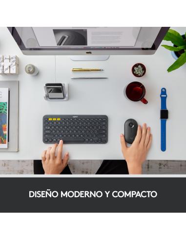 Logitech 910-005718 Pebble M350 Ratón Óptico Inalámbrico Grafito