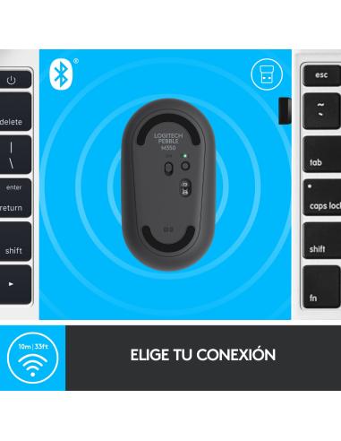 Logitech 910-005718 Pebble M350 Ratón Óptico Inalámbrico Grafito