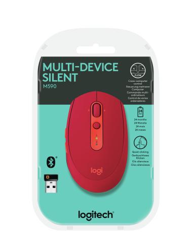 Logitech 910-005199 Wireless Mouse M590 MultiDevice Silent ratn mano derecha RF Wireless  Bluetooth ptico 1000 DPI