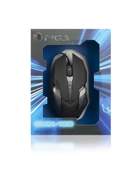 NGS GMX-100 Ratón Gaming 2400 DPI Negro