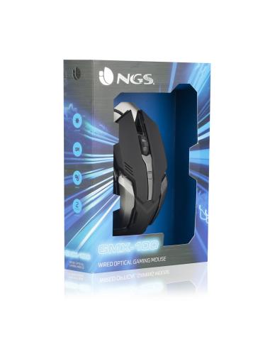 NGS GMX-100 Ratón Gaming 2400 DPI Negro