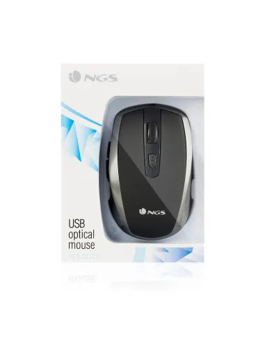 NGS TICKSILVER Ratón Óptico 1600DPI Plata