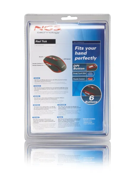 NGS REDTICK Ratón 1600 DPI Rojo