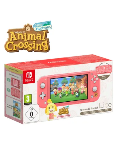 Nintendo Switch Lite Coral + Animal Crossing New Horizons (Edición Especial Animal Crossing)