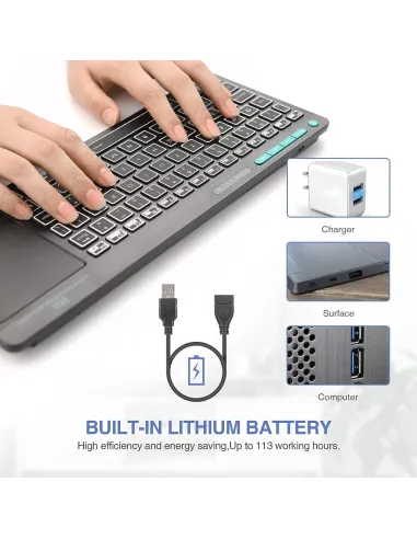 Cherry STP-RT518S Teclado Dual Inalámbrico Retroiluminado