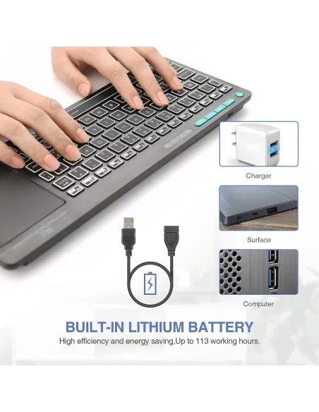 Cherry STP-RT518S Teclado Dual Inalámbrico Retroiluminado