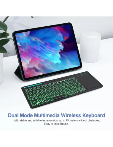 Cherry STP-RT518S Teclado Dual Inalámbrico Retroiluminado