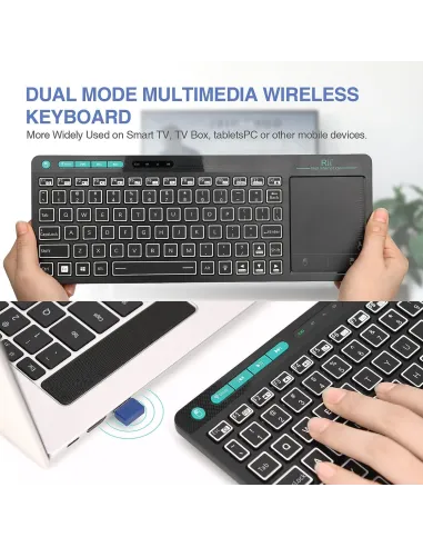 Cherry STP-RT518S Teclado Dual Inalámbrico Retroiluminado