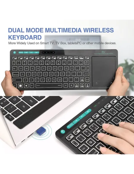 Cherry STP-RT518S Teclado Dual Inalámbrico Retroiluminado