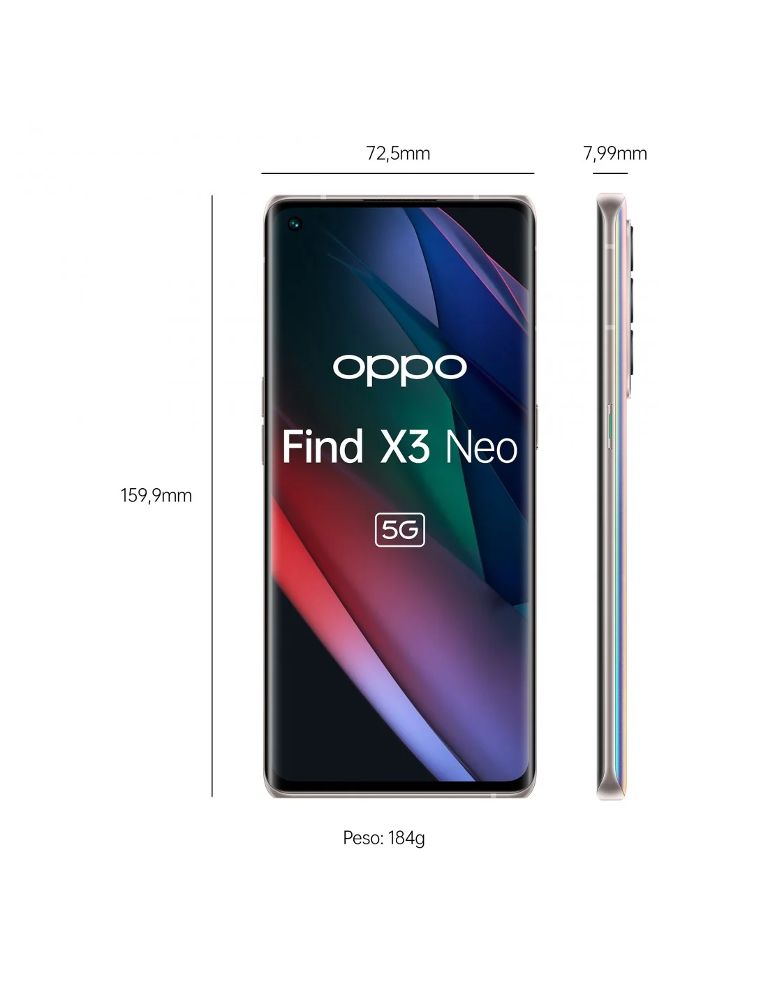 Oppo Find X3 Neo 12/256GB Plata