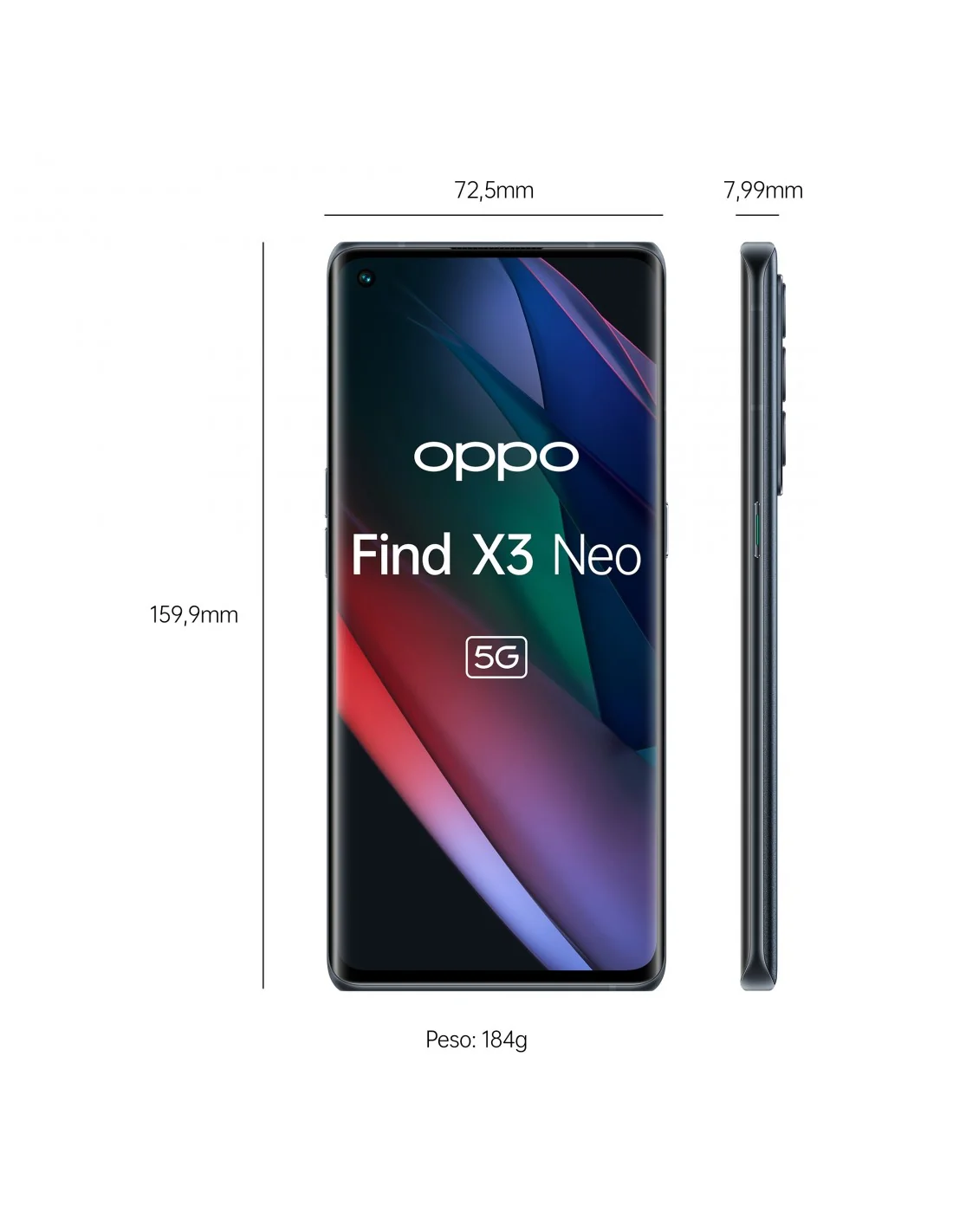 Oppo Find X3 Neo 12/256GB Negro