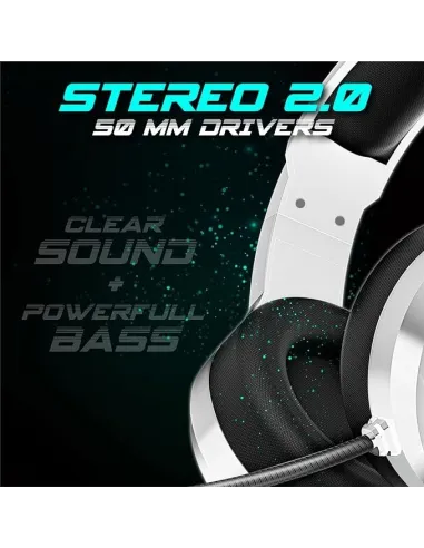Spirit of Gamer PRO-H8 Auriculares Gaming RGB Blanco