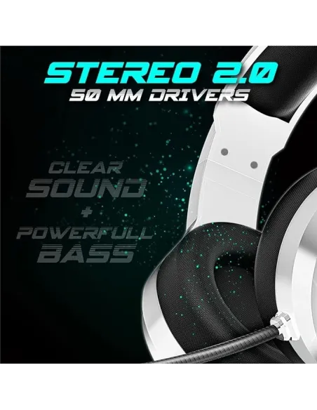 Spirit of Gamer PRO-H8 Auriculares Gaming RGB Blanco