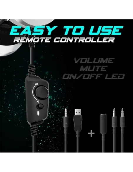 Spirit of Gamer PRO-H8 Auriculares Gaming RGB Blanco