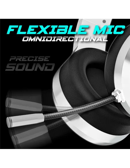 Spirit of Gamer PRO-H8 Auriculares Gaming RGB Blanco