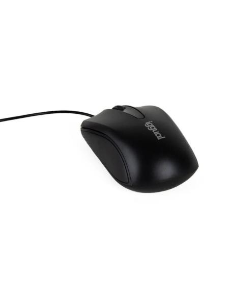 Iggual IGG318867 COM-BASIC2 Ratón Óptico 800 DPI Negro