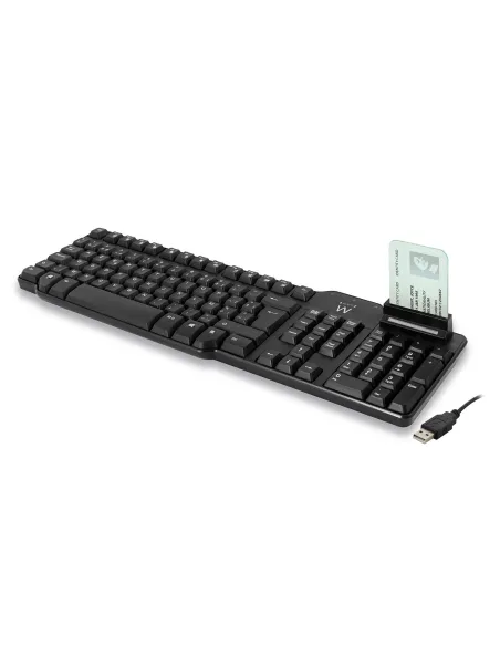 Ewent EW3252 Teclado USB con Lector de Tarjetas Inteligentes