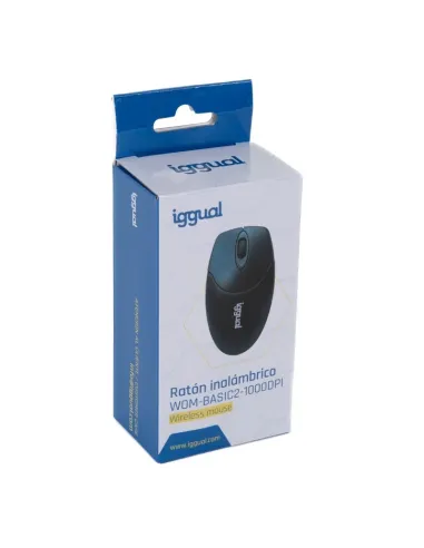 iggual IGG318881 WOM-BASIC2 Ratón inalámbrico 1000 DPI Negro