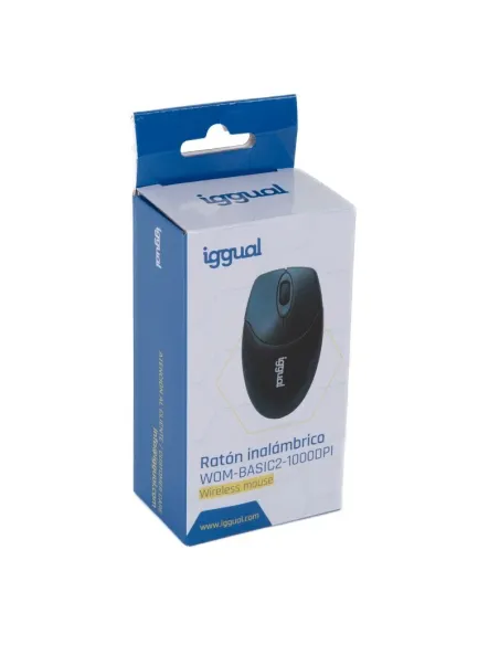 iggual IGG318881 WOM-BASIC2 Ratón inalámbrico 1000 DPI Negro