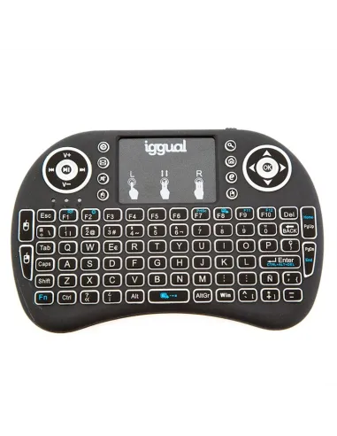 Iggual IGG317013 Mini Teclado Táctil Retroiluminado Negro