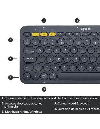 Logitech K380 Teclado Bluetooth Multi-Device Negro