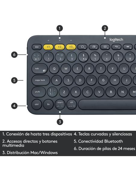 Logitech K380 Teclado Bluetooth Multi-Device Negro