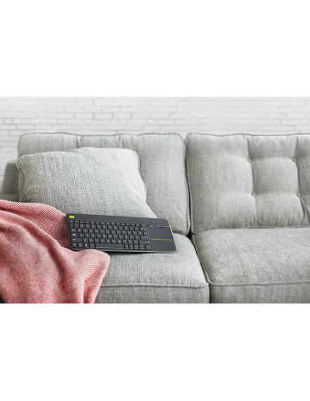 Logitech 920-007137 K400+ Teclado Inalámbrico con Touchpad Negro