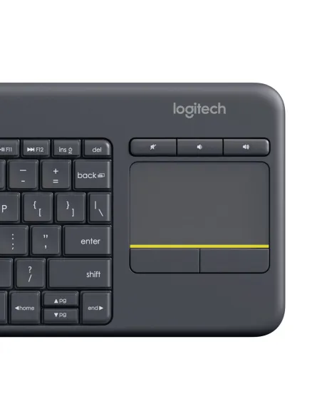 Logitech 920-007137 K400+ Teclado Inalámbrico con Touchpad Negro