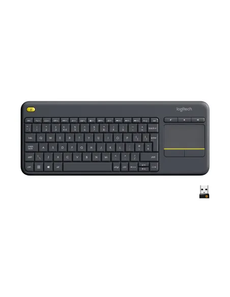 Logitech 920-007137 K400+ Teclado Inalámbrico con Touchpad Negro
