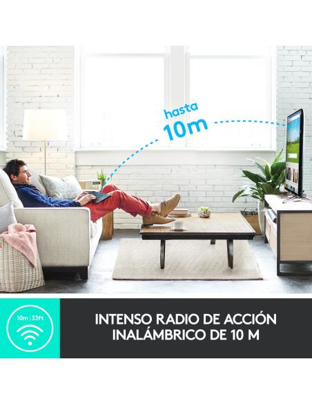 Logitech 920-007137 K400+ Teclado Inalámbrico con Touchpad Negro