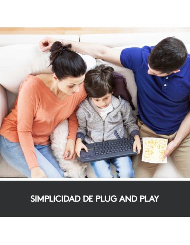 Logitech 920-007137 K400+ Teclado Inalámbrico con Touchpad Negro