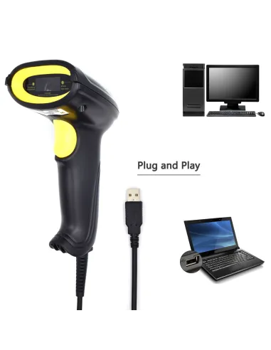 Ewent EW3400 Lector Código de Barras Laser 1D USB