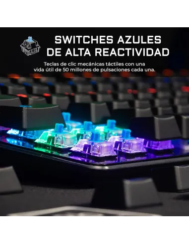 The G-Lab KEYZ CARBON V3/SP Teclado Mecánico Gaming Negro