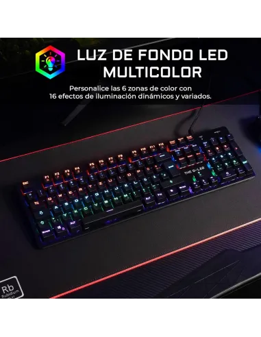 The G-Lab KEYZ CARBON V3/SP Teclado Mecánico Gaming Negro