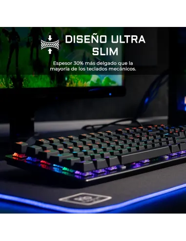 The G-Lab KEYZ CARBON V3/SP Teclado Mecánico Gaming Negro