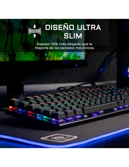 The G-Lab KEYZ CARBON V3/SP Teclado Mecánico Gaming Negro