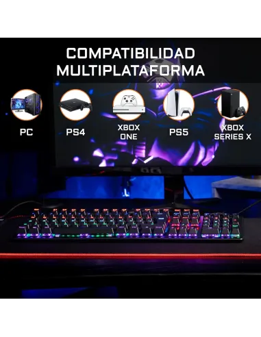 The G-Lab KEYZ CARBON V3/SP Teclado Mecánico Gaming Negro