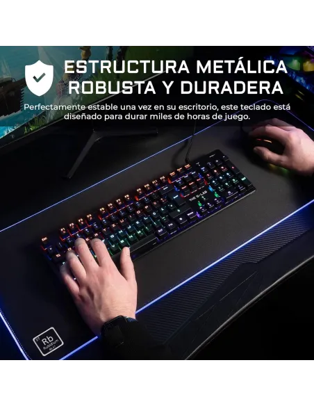 The G-Lab KEYZ CARBON V3/SP Teclado Mecánico Gaming Negro