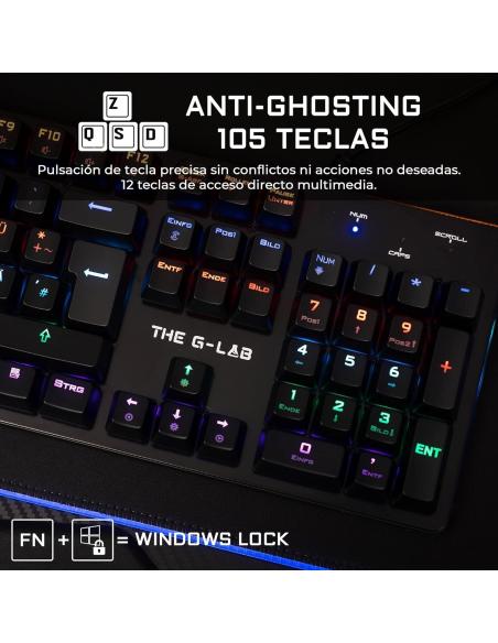 The G-Lab KEYZ CARBON V3/SP Teclado Mecánico Gaming Negro