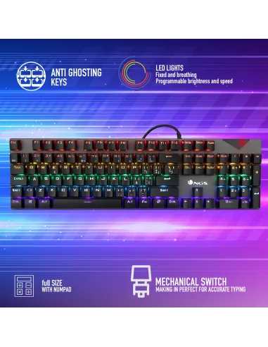 NGS GKX-500 Teclado Gaming Mecánico RGB