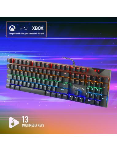 NGS GKX-500 Teclado Gaming Mecánico RGB