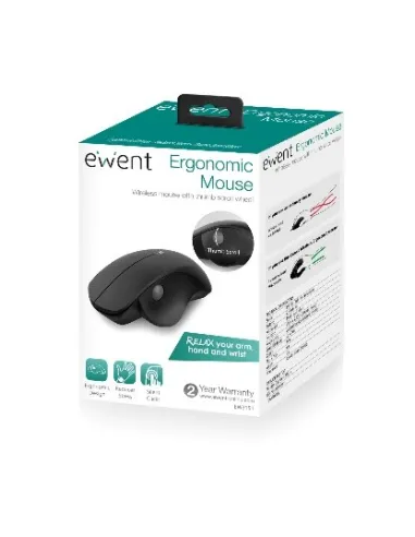 Ewent EW3151 Ratón Inalambrico 1600DPI Negro