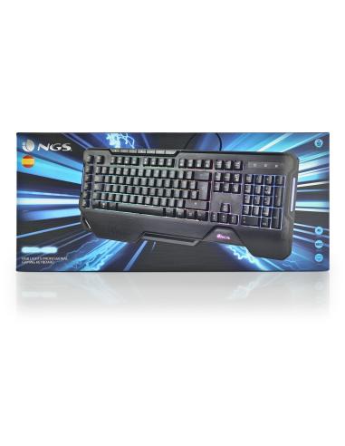NGS GKX-450 Teclado Gaming de Membrana con Luces RGB